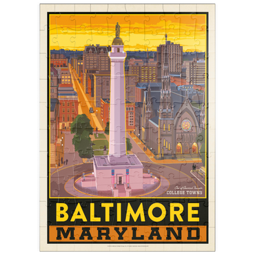 Darstellung des Puzzle Motivs puzzleplate American College Towns: Baltimore, MD 100 Puzzle