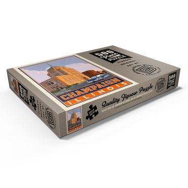 Darstellung des Puzzle Motivs American College Towns: Champaign, IL 500 Puzzle Schachtel Ansicht1