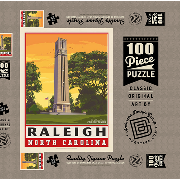 Darstellung des Puzzle Motivs American College Towns: Raleigh, NC 100 Puzzle Schachtel 3D Modell