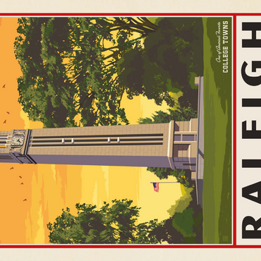 Darstellung des Puzzle Motivs American College Towns: Raleigh, NC 200 Puzzle 3D Modell