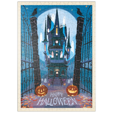 Darstellung des Puzzle Motivs puzzleplate A Happy Halloween: Vintage Poster Puzzle 500 Puzzle