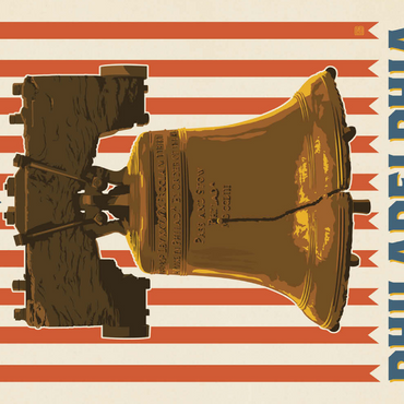 Darstellung des Puzzle Motivs 250th Anniversary USA: Liberty Bell 100 Puzzle 3D Modell
