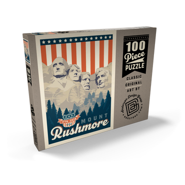 Darstellung des Puzzle Motivs 250th Anniversary USA: Mount Rushmore 100 Puzzle Schachtel Ansicht2