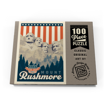 Darstellung des Puzzle Motivs 250th Anniversary USA: Mount Rushmore 100 Puzzle Schachtel Ansicht3