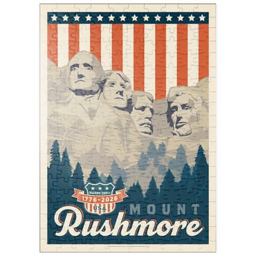 Darstellung des Puzzle Motivs puzzleplate 250th Anniversary USA: Mount Rushmore 200 Puzzle