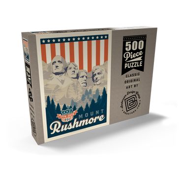Darstellung des Puzzle Motivs 250th Anniversary USA: Mount Rushmore 500 Puzzle Schachtel Ansicht2