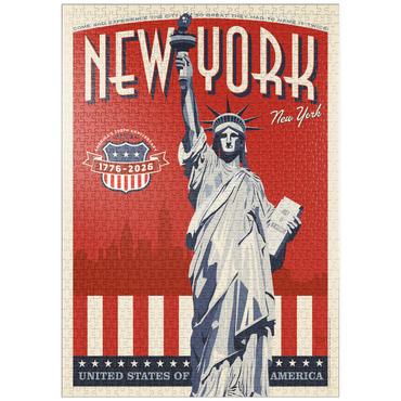 Darstellung des Puzzle Motivs puzzleplate 250th Anniversary USA: Lady Liberty 1000 Puzzle