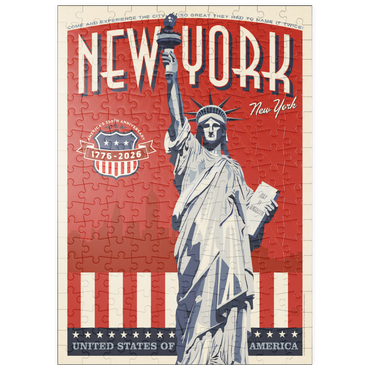 Darstellung des Puzzle Motivs puzzleplate 250th Anniversary USA: Lady Liberty 200 Puzzle