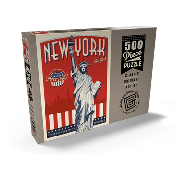 Darstellung des Puzzle Motivs 250th Anniversary USA: Lady Liberty 500 Puzzle Schachtel Ansicht2