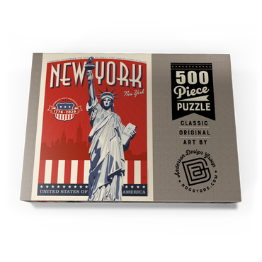 Darstellung des Puzzle Motivs 250th Anniversary USA: Lady Liberty 500 Puzzle Schachtel Ansicht3