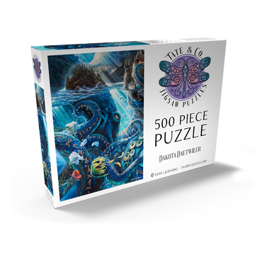 Darstellung des Puzzle Motivs The Wrath of What Lies Beneath Octopus - Dakota Daetwiler 500 Puzzle Schachtel Ansicht2