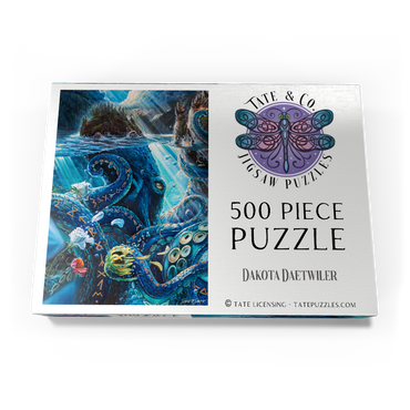 Darstellung des Puzzle Motivs The Wrath of What Lies Beneath Octopus - Dakota Daetwiler 500 Puzzle Schachtel Ansicht3