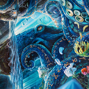 Darstellung des Puzzle Motivs The Wrath of What Lies Beneath Octopus - Dakota Daetwiler 500 Puzzle 3D Modell