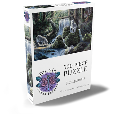 Darstellung des Puzzle Motivs Spirits, Wolves, & Hidden Animals - Dakota Daetwiler 500 Puzzle Schachtel Ansicht2