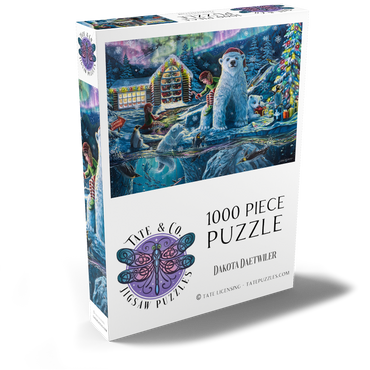 Darstellung des Puzzle Motivs Christmas Eve at Santa's Workshop - Dakota Daetwiler 1000 Puzzle Schachtel Ansicht2