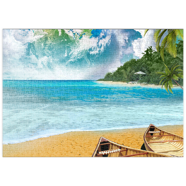 Darstellung des Puzzle Motivs puzzleplate Beach Vacation Paradise Getaway - Random Galaxy 500 Puzzle