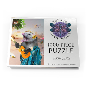 Darstellung des Puzzle Motivs Aloha Opossum Enjoying Hawaiian Vibes - Random Galaxy 1000 Puzzle Schachtel Ansicht3