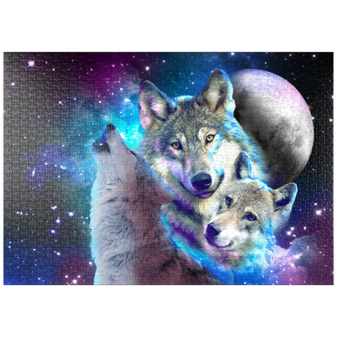 Darstellung des Puzzle Motivs puzzleplate Interstellar Wolf Pack of the Cosmic Skies - Random Galaxy 1000 Puzzle