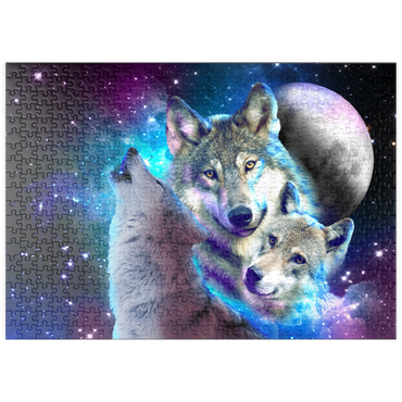 Darstellung des Puzzle Motivs puzzleplate Interstellar Wolf Pack of the Cosmic Skies - Random Galaxy 500 Puzzle
