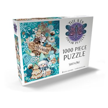 Darstellung des Puzzle Motivs Sweet Snowman Christmas Stack - Sheena Pike 1000 Puzzle Schachtel Ansicht2
