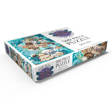 Darstellung des Puzzle Motivs Sweet Snowman Christmas Stack - Sheena Pike 500 Puzzle Schachtel Ansicht1