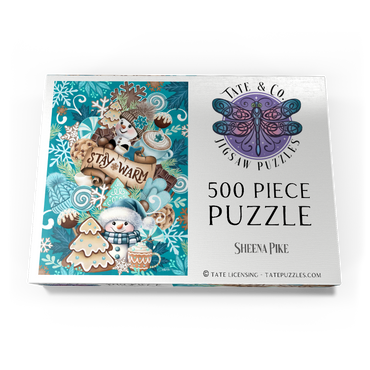 Darstellung des Puzzle Motivs Sweet Snowman Christmas Stack - Sheena Pike 500 Puzzle Schachtel Ansicht3
