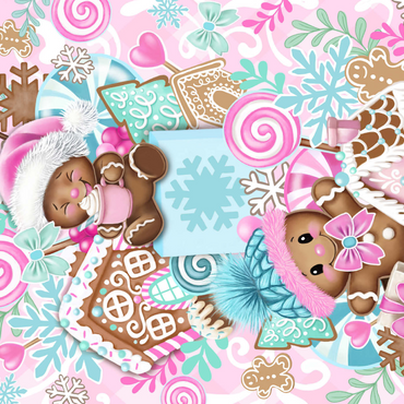 Darstellung des Puzzle Motivs Sweet Gingerbread Christmas Stack - Sheena Pike 1000 Puzzle 3D Modell