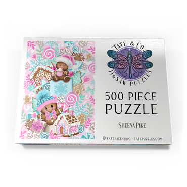 Darstellung des Puzzle Motivs Sweet Gingerbread Christmas Stack - Sheena Pike 500 Puzzle Schachtel Ansicht3
