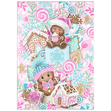 Darstellung des Puzzle Motivs puzzleplate Sweet Gingerbread Christmas Stack - Sheena Pike 500 Puzzle