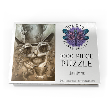 Darstellung des Puzzle Motivs Steampunk Cat Daddy - Jeff Haynie 1000 Puzzle Schachtel Ansicht3