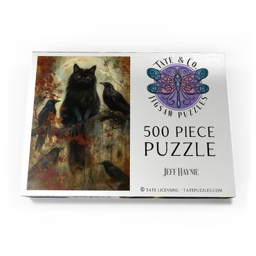 Darstellung des Puzzle Motivs Friends Ravens And Cats - Jeff Haynie 500 Puzzle Schachtel Ansicht3