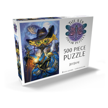 Darstellung des Puzzle Motivs Cavalier Cat Musketeer - Jeff Haynie 500 Puzzle Schachtel Ansicht2