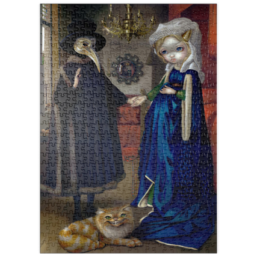 Darstellung des Puzzle Motivs puzzleplate Alice in a Van Eyck Portrait - Jasmine Becket-Griffith 500 Puzzle