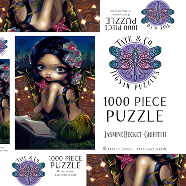 Darstellung des Puzzle Motivs Amara and the book - Jasmine Becket-Griffith 1000 Puzzle Schachtel 3D Modell