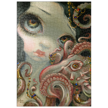 Darstellung des Puzzle Motivs puzzleplate Jeweled Octopus - Jasmine Becket-Griffith 500 Puzzle