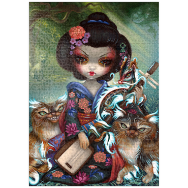 Darstellung des Puzzle Motivs puzzleplate Kirin and Bakeneko Cats - Jasmine Becket-Griffith 1000 Puzzle