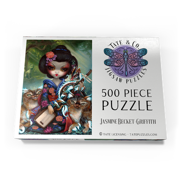 Darstellung des Puzzle Motivs Kirin and Bakeneko Cats - Jasmine Becket-Griffith 500 Puzzle Schachtel Ansicht3