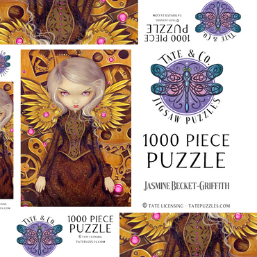 Darstellung des Puzzle Motivs Mechanical Steampunk Angel II - Jasmine Becket-Griffith 1000 Puzzle Schachtel 3D Modell