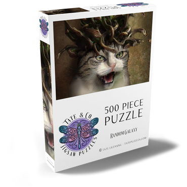 Darstellung des Puzzle Motivs Meowdusa Vintage Medusa Cat - Random Galaxy 500 Puzzle Schachtel Ansicht2