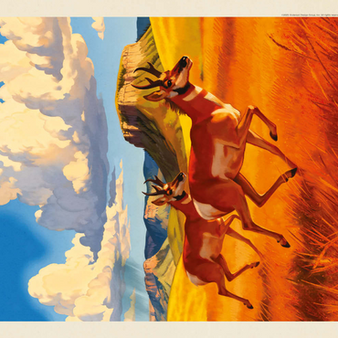 Darstellung des Puzzle Motivs Wind Cave National Park: Antelope At Play 200 Puzzle 3D Modell