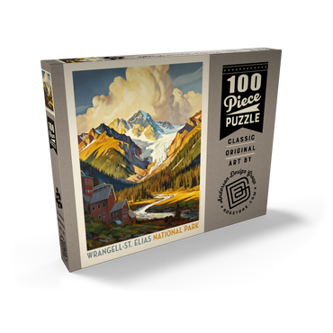 Darstellung des Puzzle Motivs Wrangell-St. Elias National Park: Shady Valley 100 Puzzle Schachtel Ansicht2