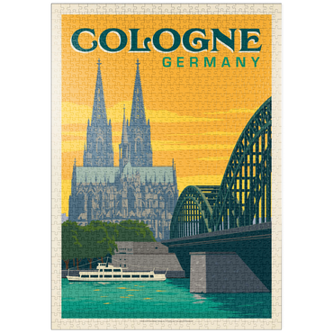 Darstellung des Puzzle Motivs puzzleplate Germany: Cologne Skyline with Cathedral and Hohenzollern Bridge 1000 Puzzle