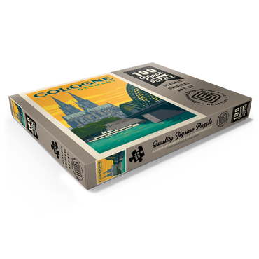 Darstellung des Puzzle Motivs Germany: Cologne Skyline with Cathedral and Hohenzollern Bridge 100 Puzzle Schachtel Ansicht1