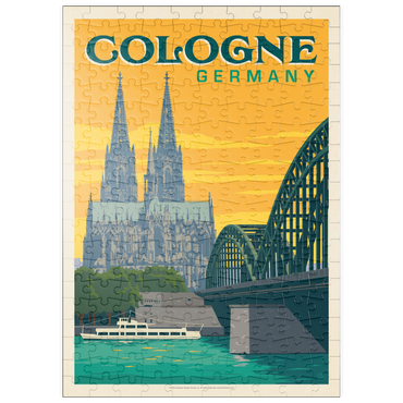 Darstellung des Puzzle Motivs puzzleplate Germany: Cologne Skyline with Cathedral and Hohenzollern Bridge 200 Puzzle
