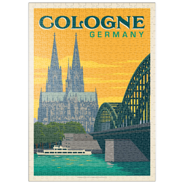 Darstellung des Puzzle Motivs puzzleplate Germany: Cologne Skyline with Cathedral and Hohenzollern Bridge 500 Puzzle