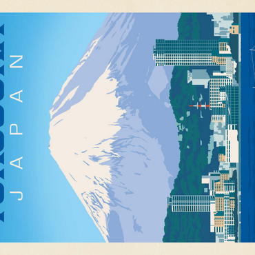 Darstellung des Puzzle Motivs Japan: Yokosuka Waterfront with Mount Fuji and Cityscape 1000 Puzzle 3D Modell