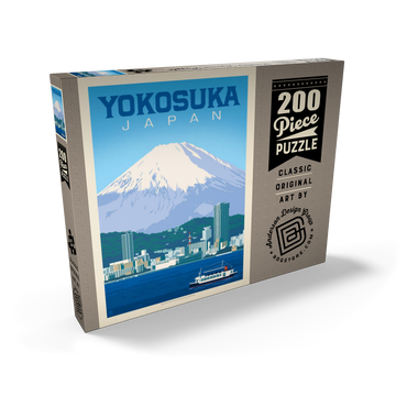 Darstellung des Puzzle Motivs Japan: Yokosuka Waterfront with Mount Fuji and Cityscape 200 Puzzle Schachtel Ansicht2