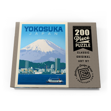 Darstellung des Puzzle Motivs Japan: Yokosuka Waterfront with Mount Fuji and Cityscape 200 Puzzle Schachtel Ansicht3