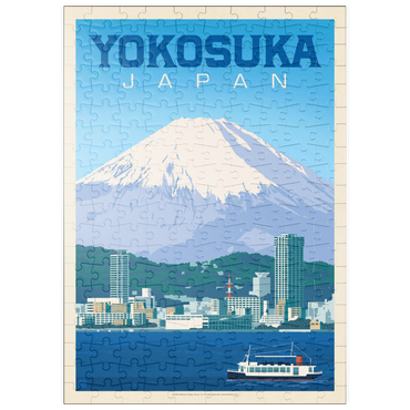 Darstellung des Puzzle Motivs puzzleplate Japan: Yokosuka Waterfront with Mount Fuji and Cityscape 200 Puzzle
