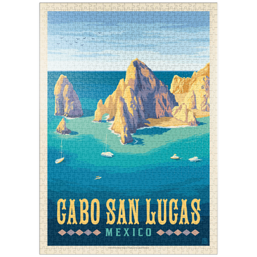 Darstellung des Puzzle Motivs puzzleplate Cabo San Lucas Mexico – El Arco Rock Formations and Turquoise Sea 1000 Puzzle
